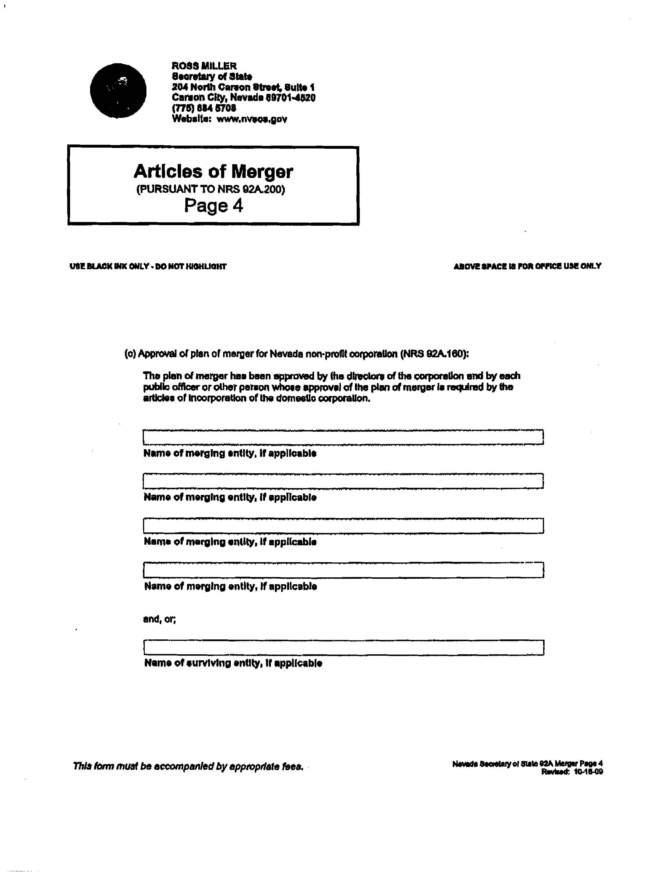 Articles of Merger - Page 4.