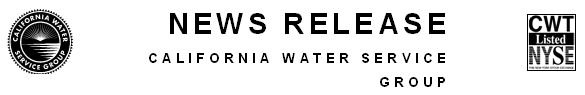 (CALIFORNIA WATER SERVICE GROUP NEWS LETTERHEAD)