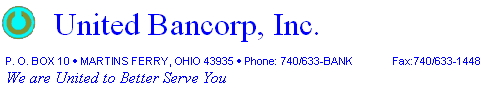 (United Bancorp logo)
