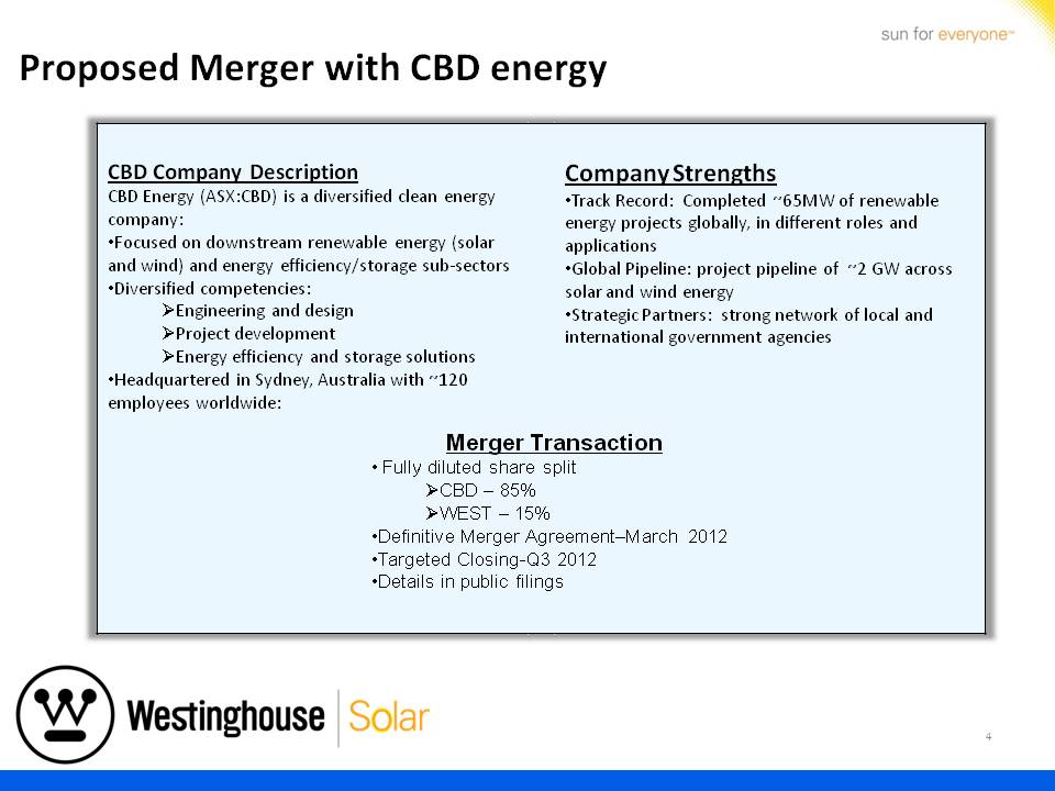 Westinghouse Solar Presentation - Slide 4