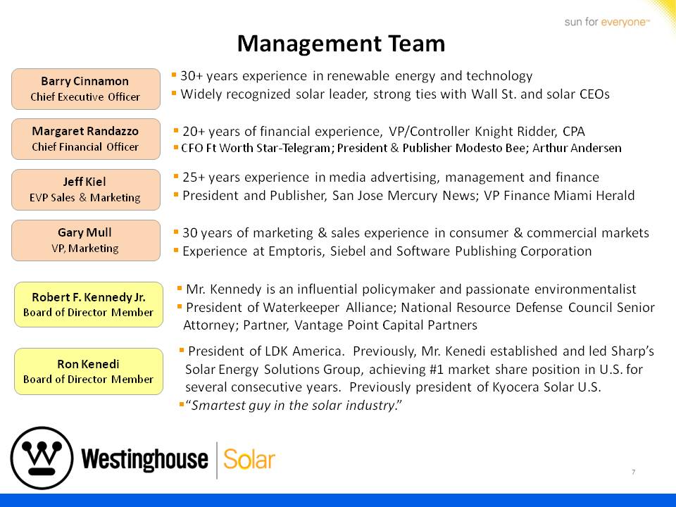 Westinghouse Solar Presentation - Slide 7