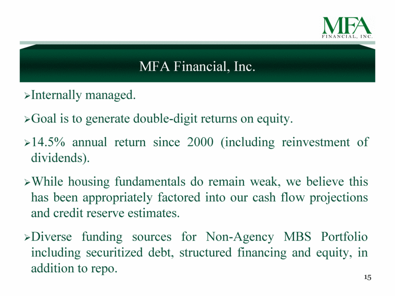 Mfa Financial
