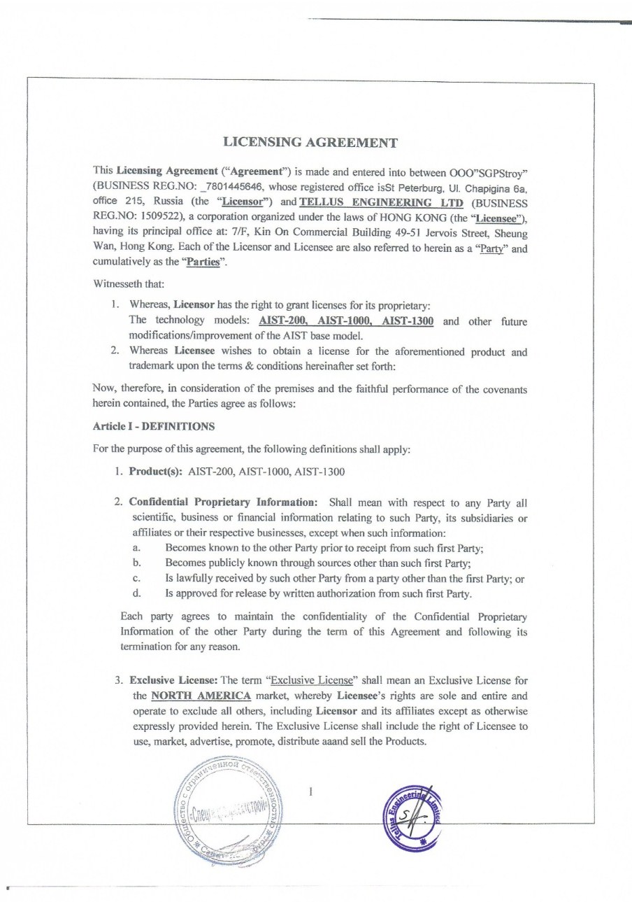 Ex A to Assingment Agreement Page 1