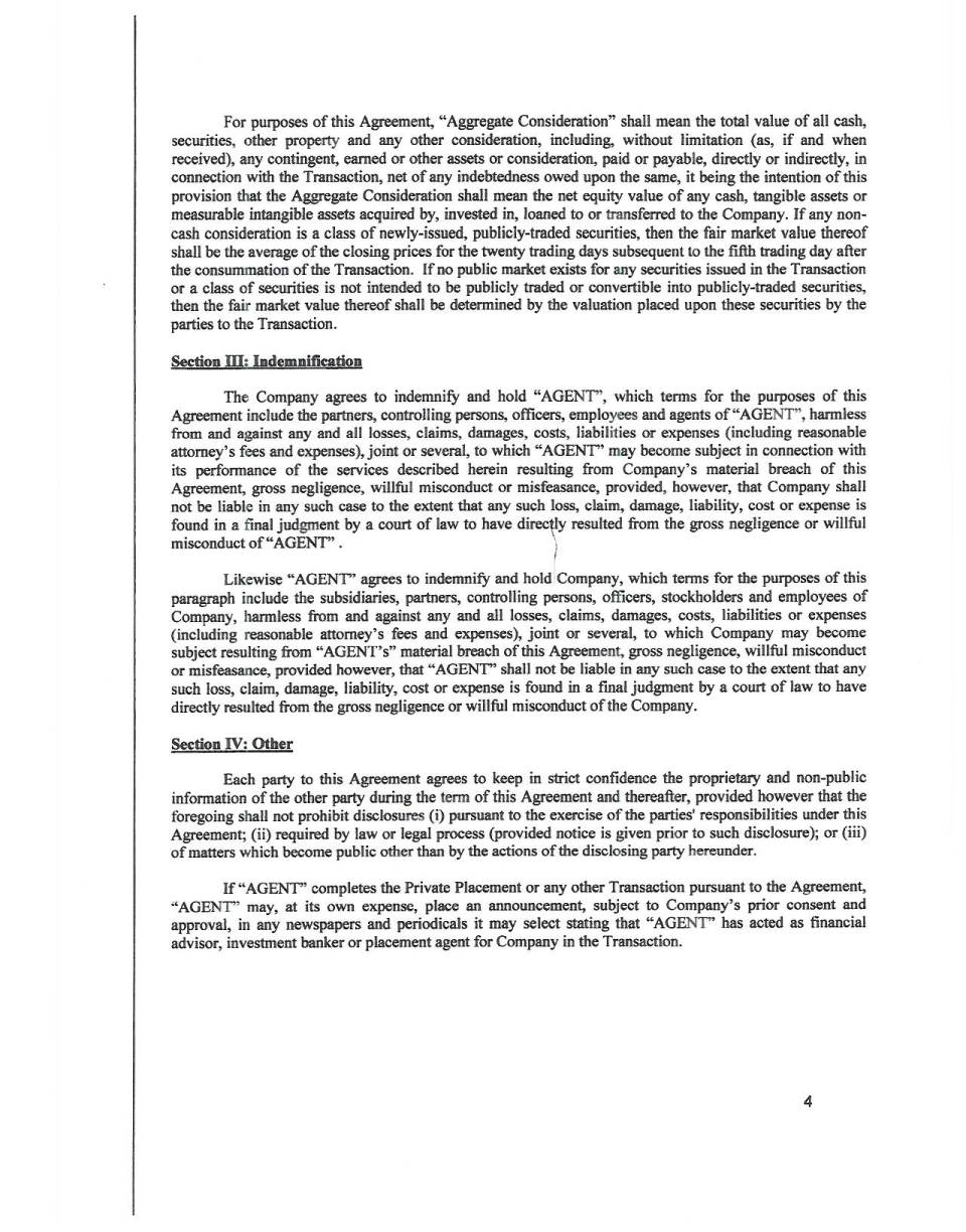Agency Agreement page 4