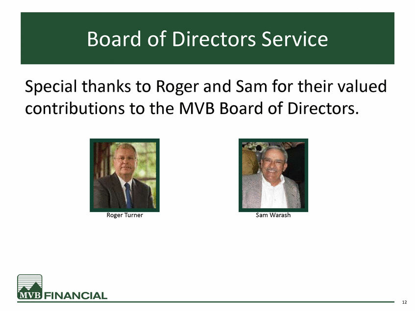 MVBF Annual Meeting CEO Presentation FINAL